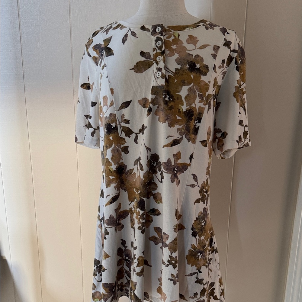Denim & Co. Women's Floral Tunic - Brown